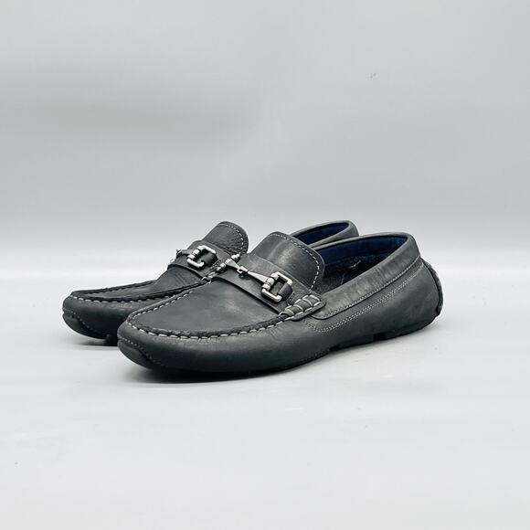 Cole Haan Shoes Mens 7 Gray Leather Bit Driving Moc Loafers Casual Comfort main image 7